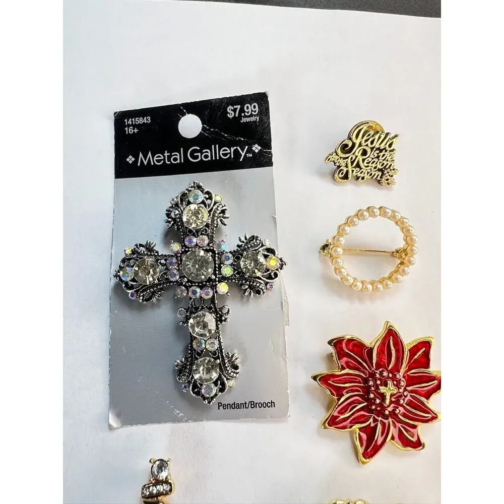 Vintage To Modern Lot Of 6 Brooch Pins Some Signed